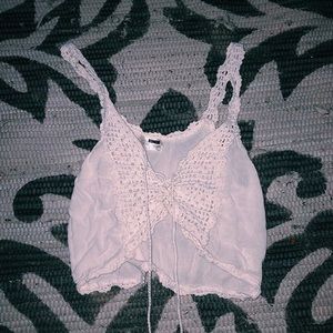 LF crochet white crop top (0/2)